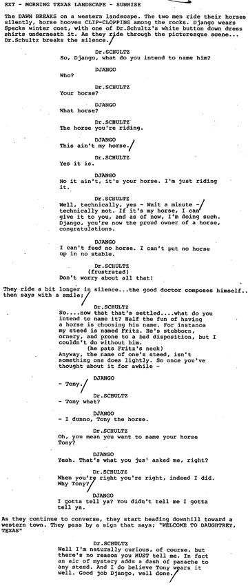 Django Dramatic Scene Beats